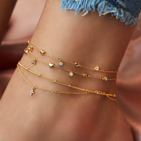 Details about   Womens Jewelry Pearl Bowknot Anklet Bracelet Bohemia Foot Beach Barefoot Chain 