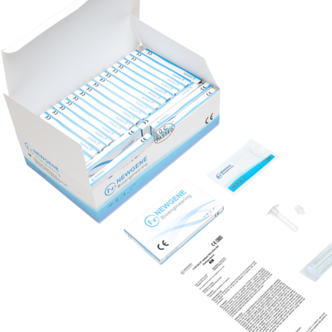 Stock Newgene Antigen Rapid Test Kit 2 In 1 Nasal Swab Sputum Saliva 