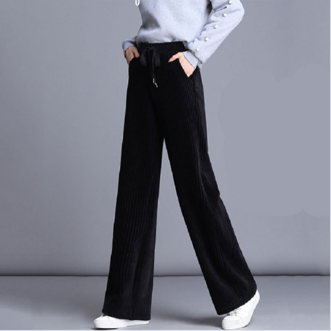 Pantalones De Pana Para Mujer - Cintura Elástica Para Mujer Moda