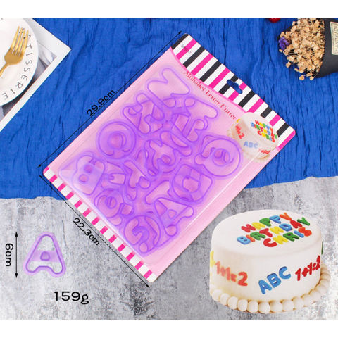 Alphabet Number Letter Fondant Icing Baking Pastry Molds Cake Decorating Stamp 
