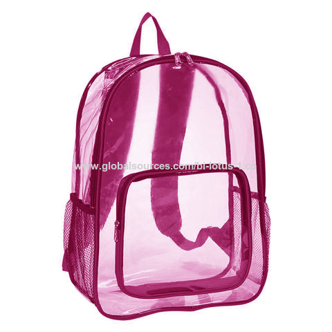 clear plastic book bag