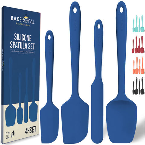 Buy Wholesale China Silicone Spatula Set - 4-piece Rubber Spatulas