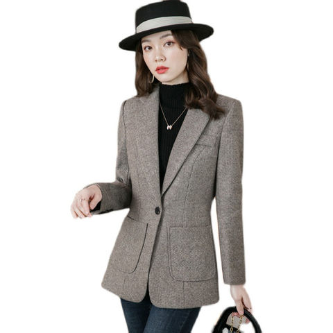 Autumn Winter Leather Jackets for Men Korean Fashion Woven Plaid