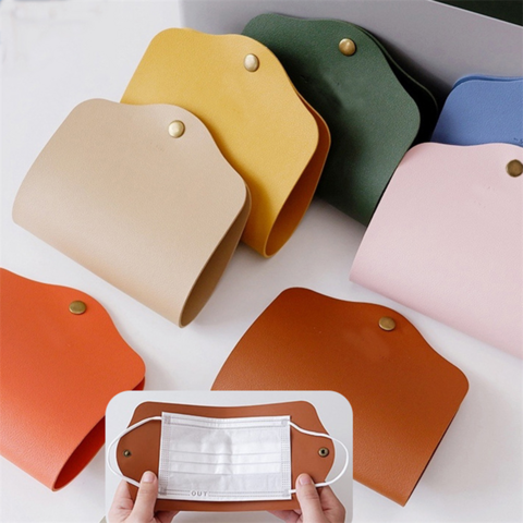 Mask Bag Clip Double Sided Leather Mask Temporary Storage clip fresh ...