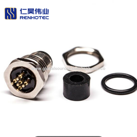 M12 Connector 5 Pin Female B Code Straight Rear Mount Socket, M12 