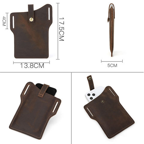 Source Multifunction PU Leather Belt Clip Holster Waist Bag Mobile