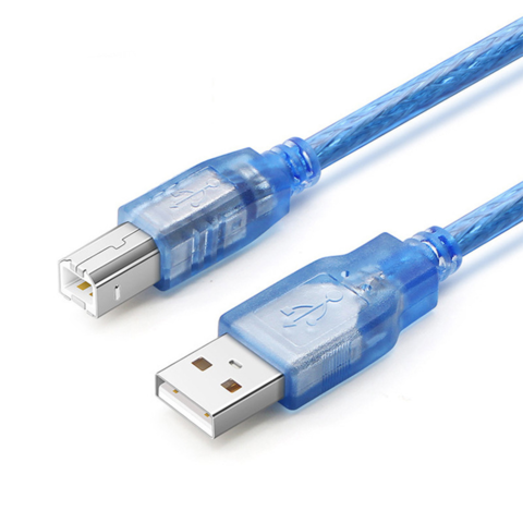 Blue Shielding Braid USB 2.0 A Female To A Male Extension Cable Cord Short 0.3m 