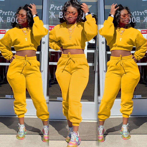 Women Cotton Jogger Sets Sport Casual 