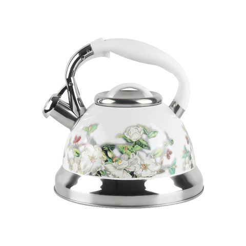 3L Loud tea Kettle for top, Unique Stainless l with Wood Handle Tea Pots  for Tea Boiling water for Source Green