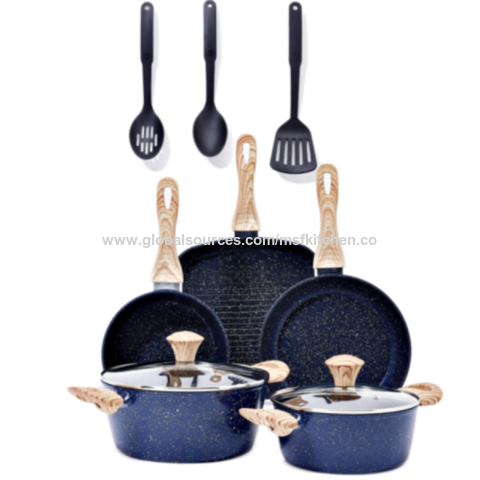 13 Piece Pots and Pans-Set Nonstick-Kitchen-Cookware with Removable Handle  RV Oven-Safe Cream - China Nonstick Cookware and Cookware Set price