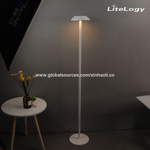 Tall White Bedside Floor Table Lamps, Tall End Table Lamps For Living Room