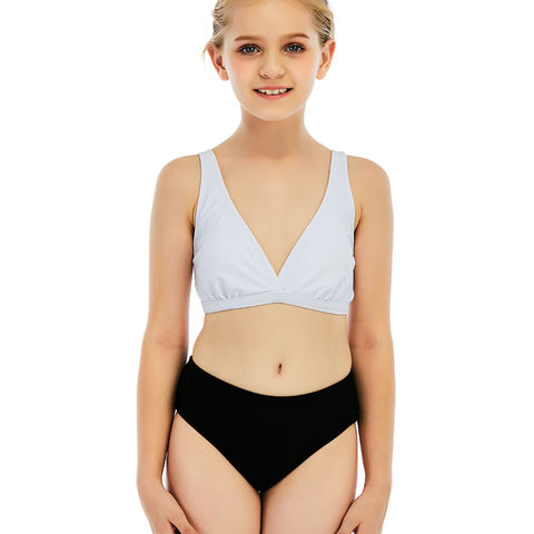 Girls' Tankinis New Trend Two Piece Swimsuits Condle Belt V-neck