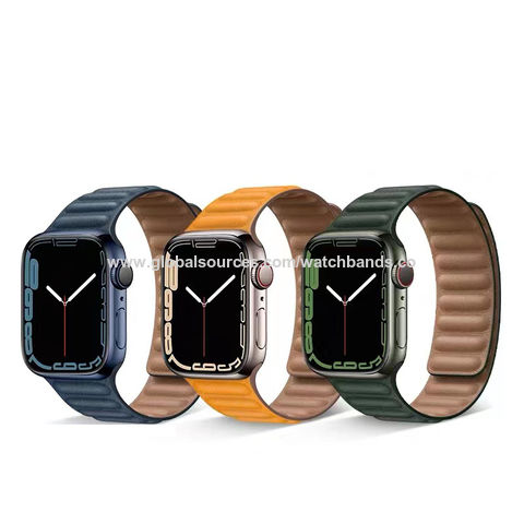 Apple Watch Band Series 7 6 5 4 3 Premium Leather Camouflage Bracelet Correa