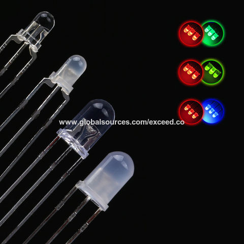 Buy Wholesale China F3/f5 Led Diodes Light 3pin Common Anode/cathode 3mm 5mm Round Dual Colour Red-green/red-blue & 3 Pin Led at USD | Global Sources