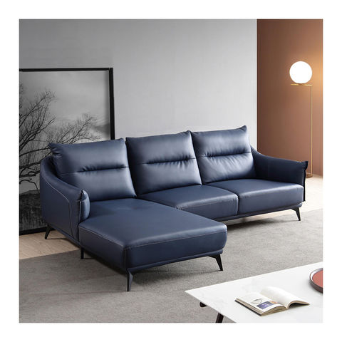 Whole China Leather Art Sofa, 3 Seater Leather Sofa With Chaise Longue
