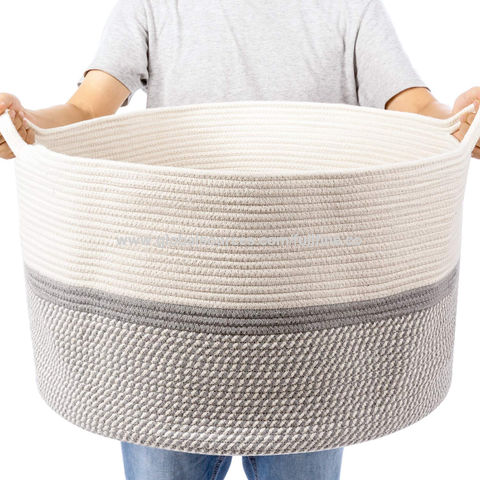 Extra Large Cotton Rope Woven Basket, Extra Large Toy Storage Baskets