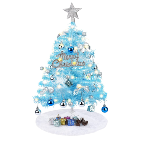 Stunning Pre Lit Table Top Christmas Tree Decoration 24in