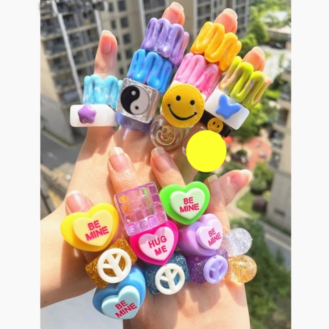 Buy Wholesale China Wholesale Neon Resin Finger Rings Fashion