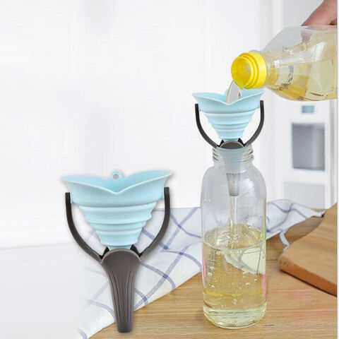 Juego de Embudo de Silicona, Embudo Grande y Ancho Plegable con Boca Extendida para Aceite de Cocina, Alimentos y Agua for sale at factory direct price