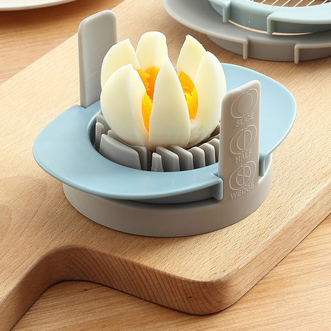 Kitchen Tool Gadget 3 in 1 Stainless Steel Manual Egg Slicers as Picture Show Egg Slicer Cutter Hard Boiled Eggs Slicer Tool 
