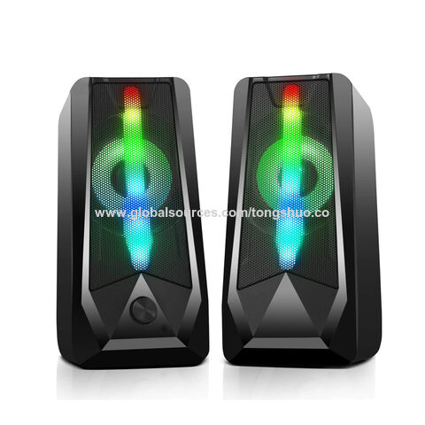 Cooler Computer-Lautsprecher mit RGB-Beleuchtung, 3,5-mm-Klinke und USB-Musikwiedergabe for sale at factory direct price
