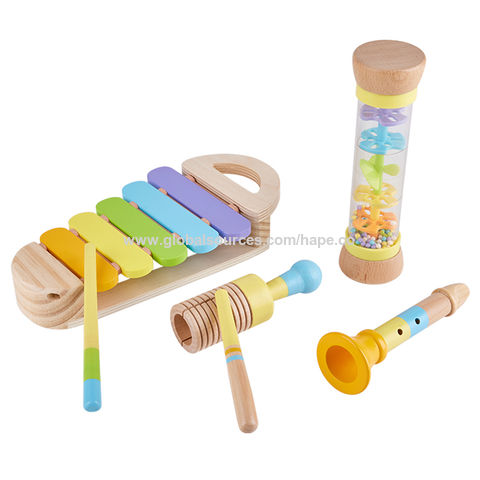 6 Inch Wooden Drum Kids Musical Toy Hand Percussion Instruments Educational KV 