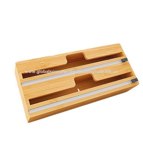 Buy Wholesale China Bamboo Wood Foil And Plastic Wrap Dispenser