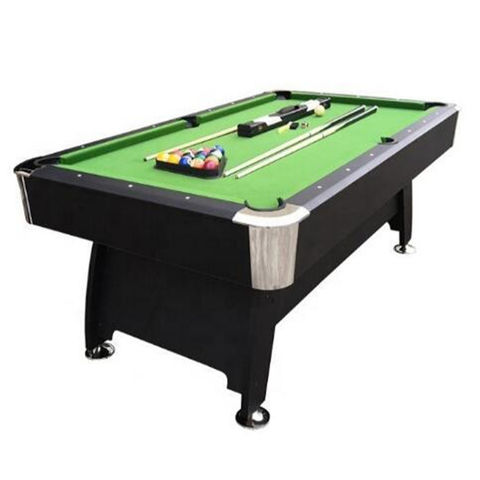 7FT black snooker billiard table green felt ball return pool table ...