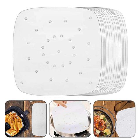 Air Fryer Paper With Holes Double-sided Silicone Oil Paper Food Greaseproof