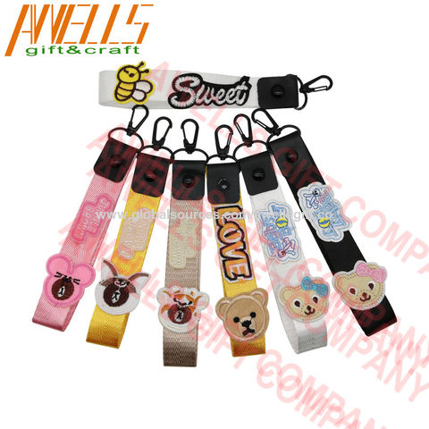 Short Lanyard with Carabiner  Embroidered patches manufacturer