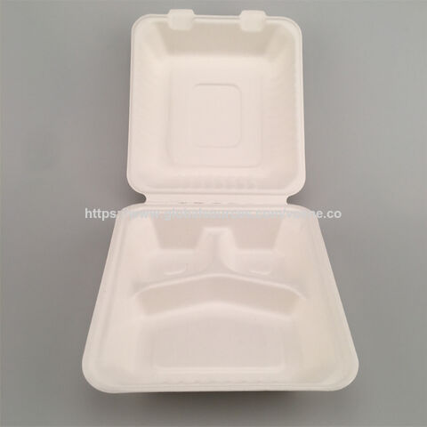 Biodegradable Food Container Disposable Clamshell Lunch Box 3 ...