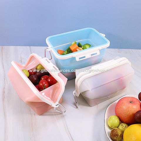 Buy Wholesale China Reusable Silicone Food Bag &foldable Freezer Bag,  Microwavable, Freezable, Dishwasher Safe & Silicone Food Bag at USD 1.5