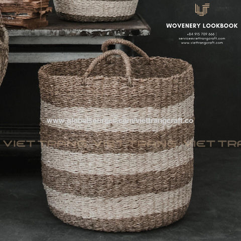Buy Standard Quality Vietnam Wholesale Artisan Natural Fiber Seagrass  Handwoven Home Furniture Contemporary Style Laundry Storage Basket $7.89  Direct from Factory at Viet Trang Export Company Limited