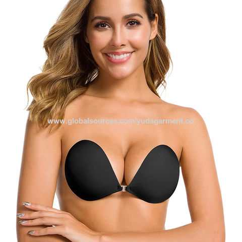 Push for Dress Sticky Adhesive Invisible Silicone Up Seamless Strapless Bra Bras 