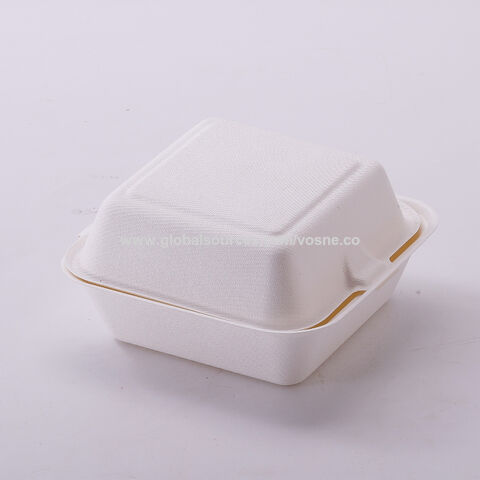 Food Packaging Container Disposable Paper Biodegradable Lunch Box Bento  Packing Box - China Sugarcane Pulp and European Standards price