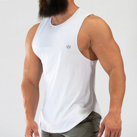 Men's A-shirt Tanks, Solid Color Singlet, Sleeveless Tank Top