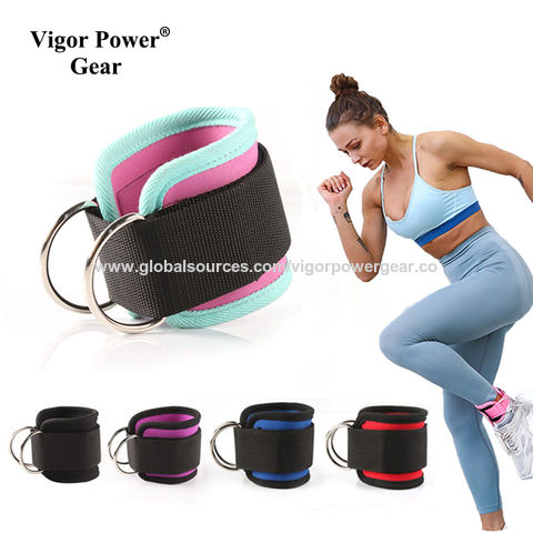 Ankle Straps for Cable Machines Adjustable Strap with D-Ring for Leg Workout 