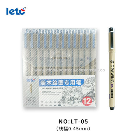 12PCS 12 Color Needle Micron Drawing Pen Set for Sketch Art Markers Felt  Tip Pen office