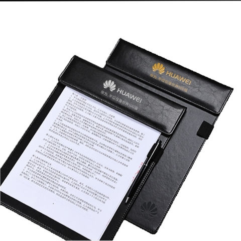 Leather Clipboard A4 with Pen Holder Conference Pad Folder Writing Board Signature Pad with Pen Insert Magnetic Clip Portable Paperwork Organiser Presentation Folder for Office Business School 