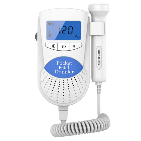 3mhz probe+gel FDA US Prenatal Fetal Doppler Baby Heart Beat Monitor Batteries 
