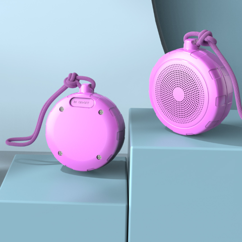 Altavoces redondos Bluetooth TWS manos libres con color morado for sale at factory direct price