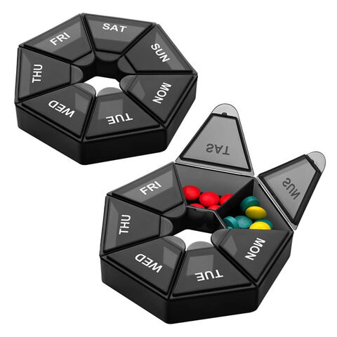 Pill Holder Plastic 7 Days Tablet Candy Box Portable Pill Cases & Boxes ...