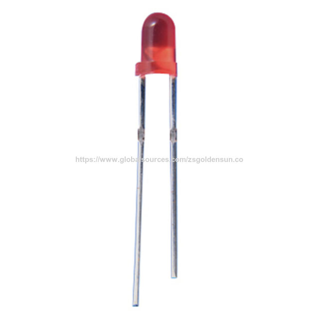 Lâmpada LED vermelha de furo passante ultra brilhante de 620-630nm, indicador LED DIP de tensão direta de 2,0V for sale at factory direct price