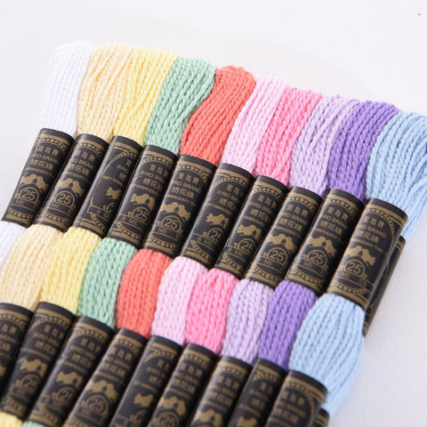 High Quality 100% Embroidery Floss Poly Cotton Yarn Cross Stitch