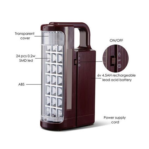 Emergency Light Wall-mounted Rechargeable Emergency LED Light Portable  Handheld Emergency Lighting Flashing light for Home