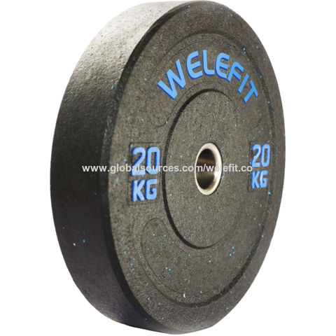 Plaque De Pare-chocs CAP Barbell – 20,4 Kg, Logo Bleu, Trou 5,1 Cm, Caoutchouc Recyclé, Pour Haltères Olympiques