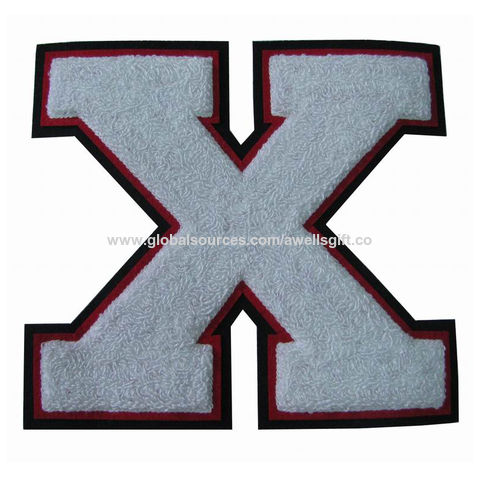 Source Wholesale Heat Transfer Embroidered Big Letter Iron On