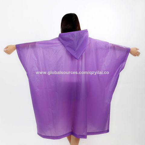 Universal EVA raincoat transparent waterproof plastic reusable poncho 