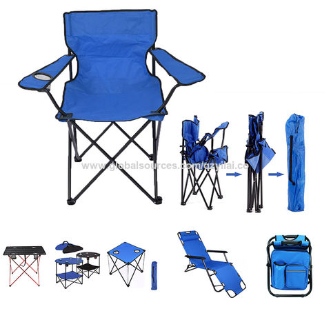 Foldable Camping Chair Folding Fishing Outdoor with Armrest