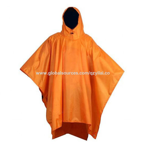 Raincoat Disposable Portable Rain Jacket Poncho Rainwear with Keyring Ball Hot 